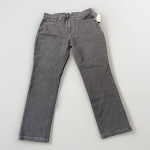 Banana Republic Black Stretch Denim Jeans Petite 30 Washwell Slim Straight NWT‎